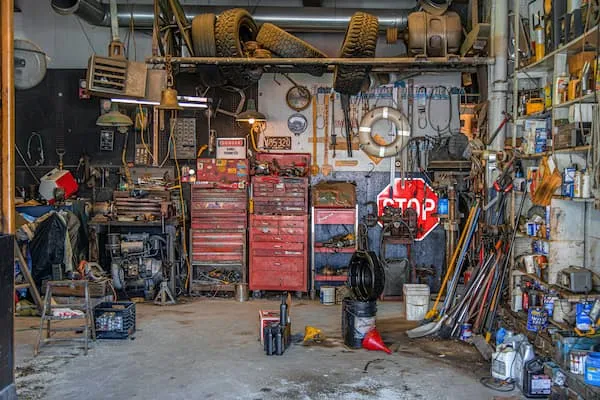 junk in garage