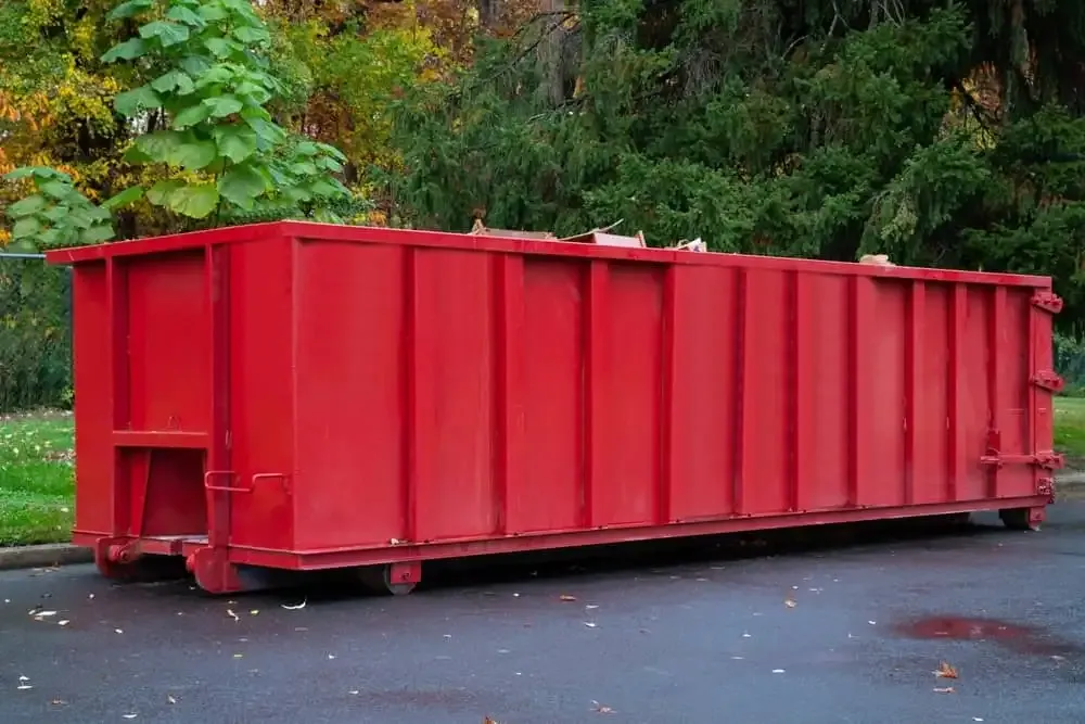 Red dumpster