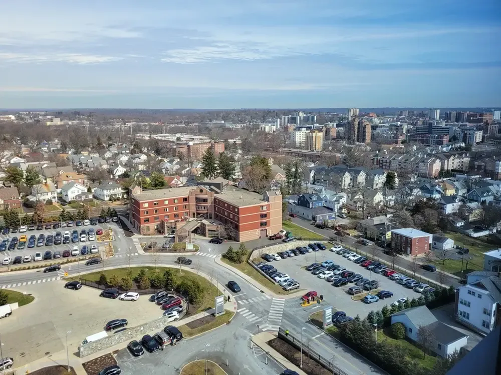 Aerial shot of city